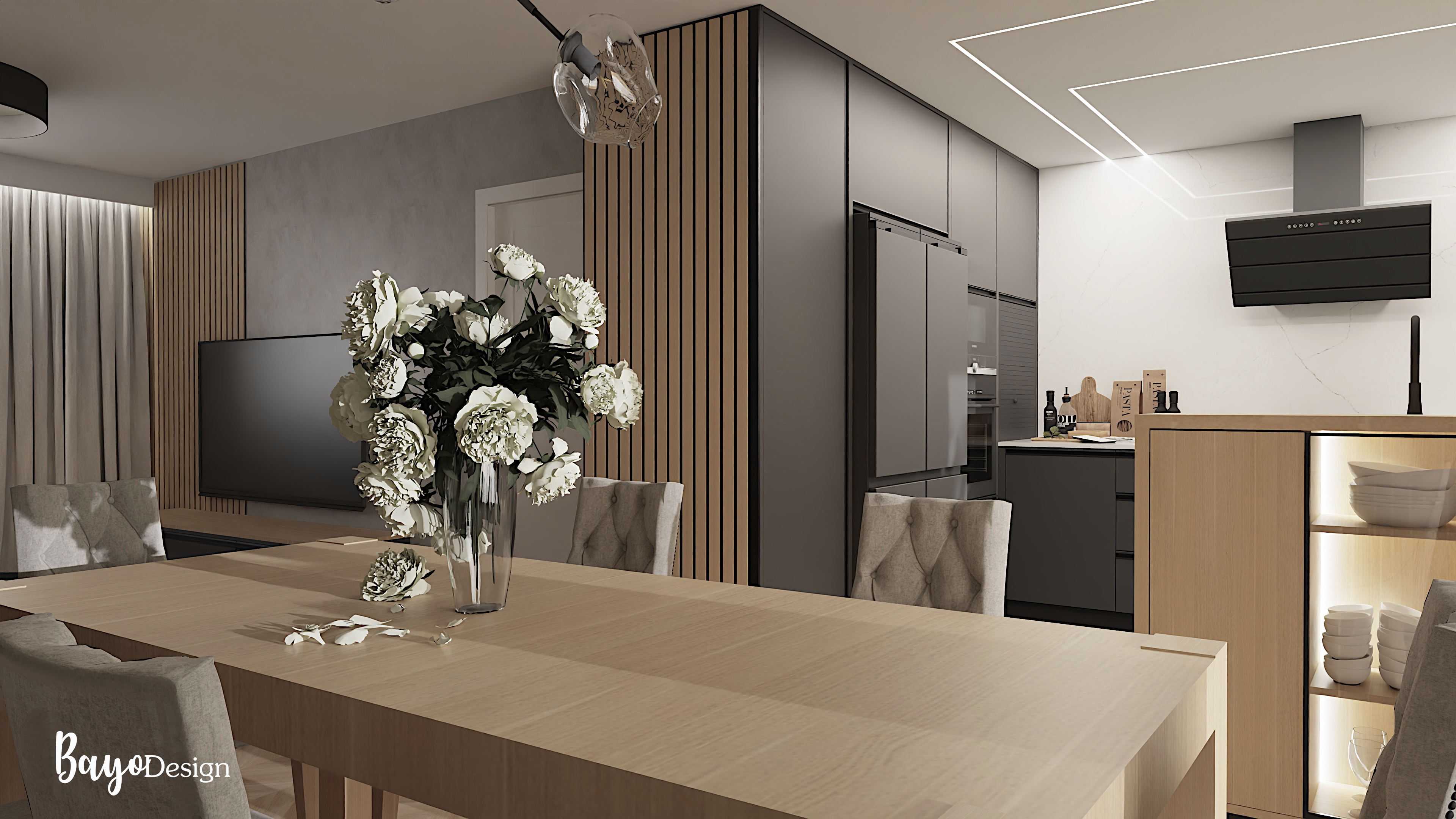 Living room, dining/ kitchen/ Modern Style/ House in Livingstone